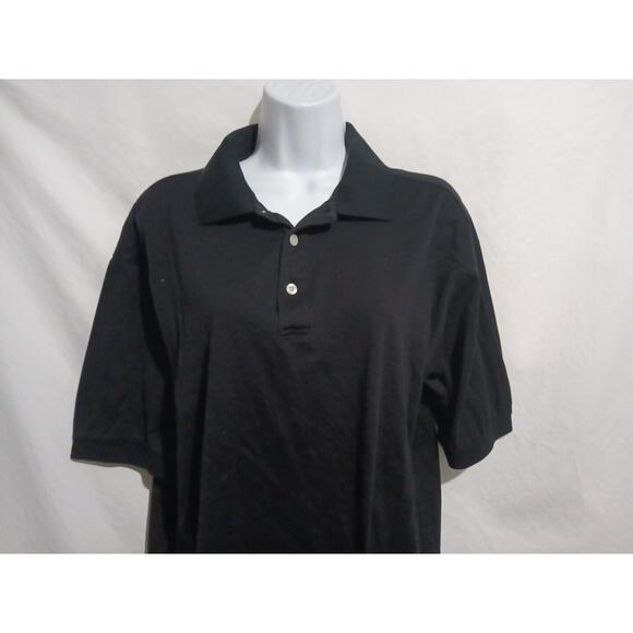 Masters Other - Masters Collection Size L 100% Cotton Short Sleeve Black Three-button Polo Shirt